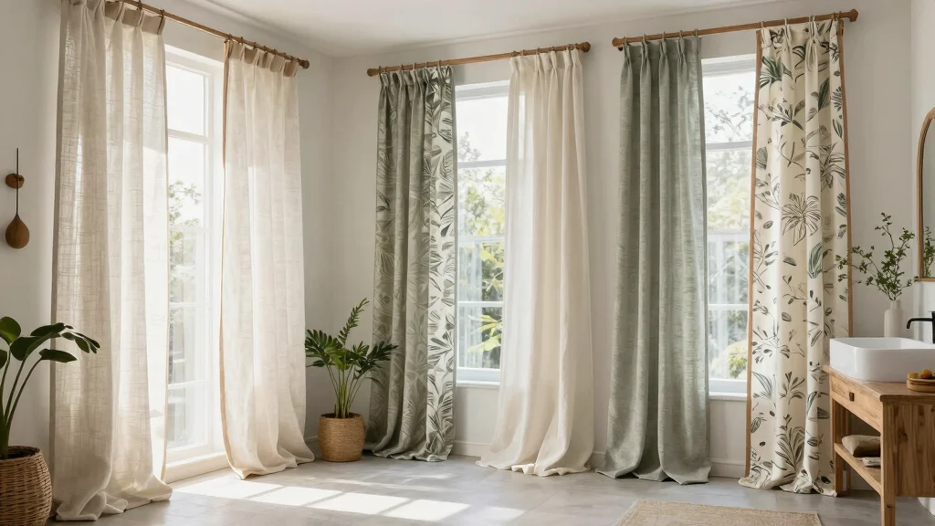 10 Bathroom Window Curtain Ideas for Privacy with Daylight