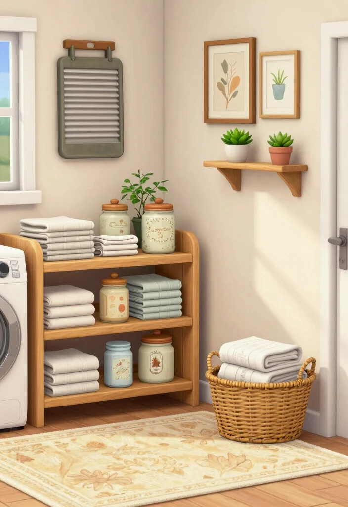 10 Bloxburg Laundry Room Ideas for Creative Builds 1. Farmhouse Chic Laundry Space 0