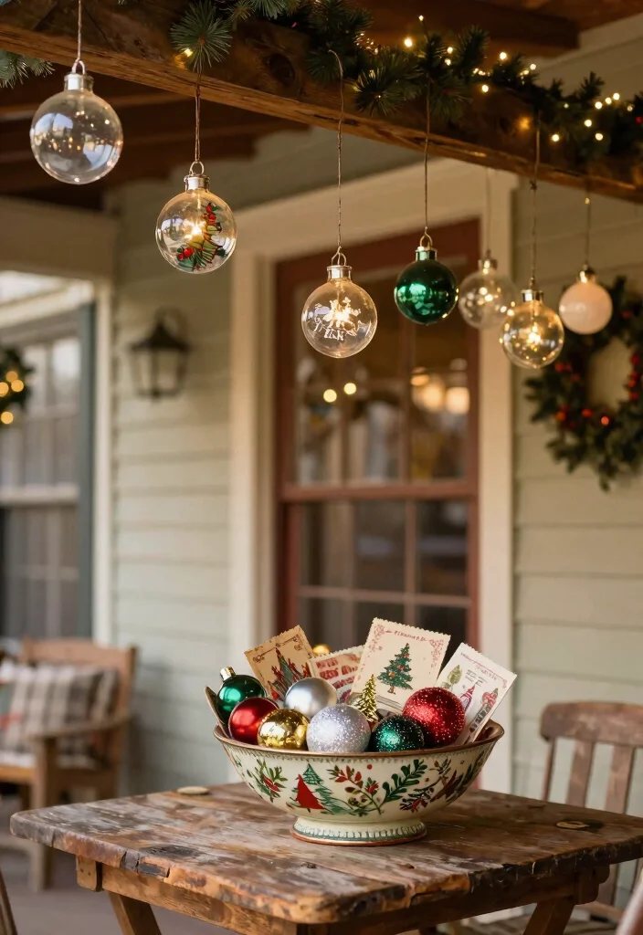 10 Christmas Front Porch Ideas for Festive First Impressions 25 10 Christmas Front Porch Ideas for Festive First Impressions 5. Vintage Christmas Ornaments Display 0