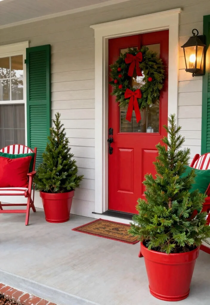 10 Christmas Front Porch Ideas for Festive First Impressions 37 10 Christmas Front Porch Ideas for Festive First Impressions 7. Classic Red and Green Color Scheme 0