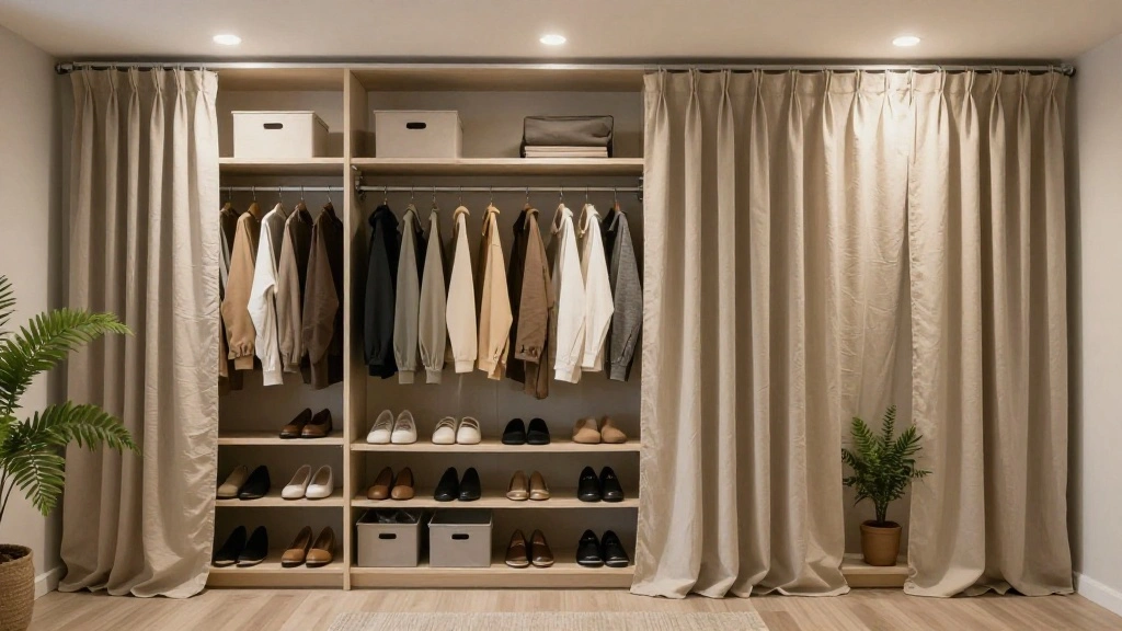 10 Closet Curtain Ideas for Hidden Storage with Soft Texture