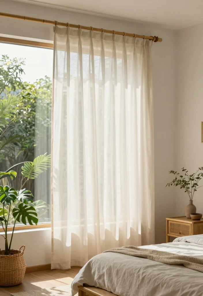 10 Curtain Rod Ideas to Upgrade Windows Without Major Changes 1. Bamboo Bliss 0