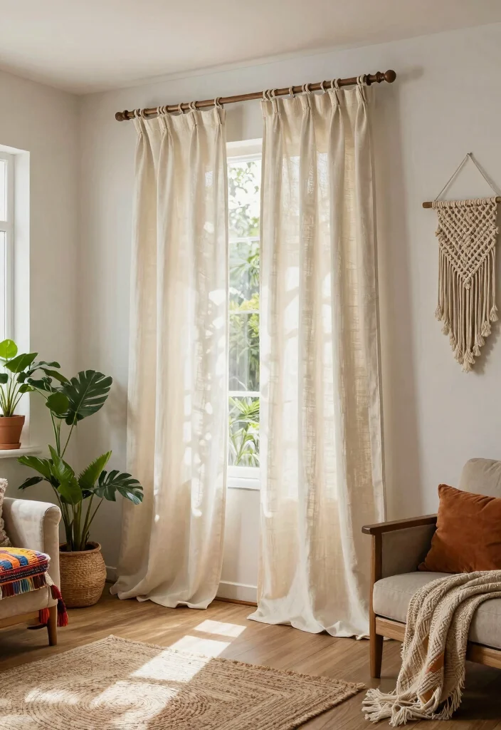 10 Curtain Rod Ideas to Upgrade Windows Without Major Changes 4. Macram Magic 0