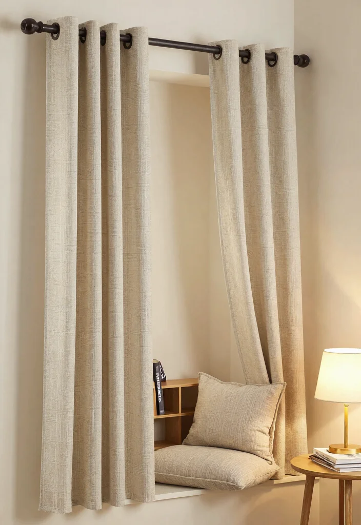 10 Curtain Rod Ideas to Upgrade Windows Without Major Changes 7. Fabric Covered Curtain Rods 0