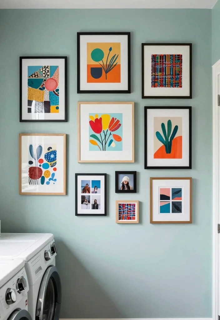 10 DIY Laundry Room Ideas on a Budget 10. Fun Wall Art for Inspiration 0