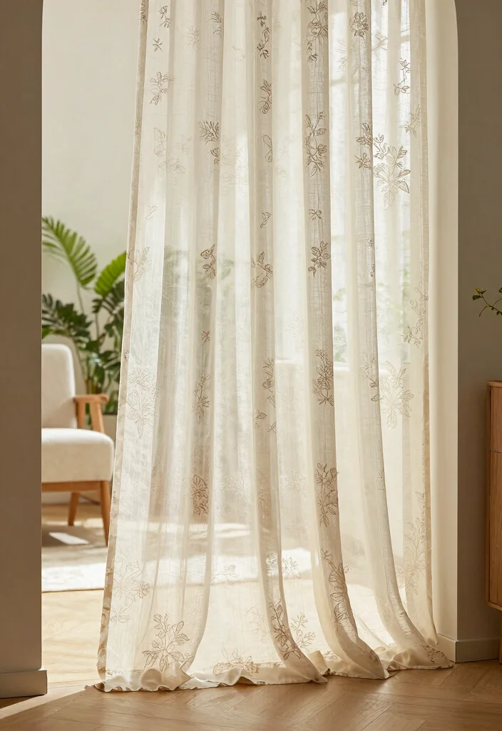 10 Doorway Curtain Ideas to Separate Spaces with Soft Flow 1. Sheer Elegance 0