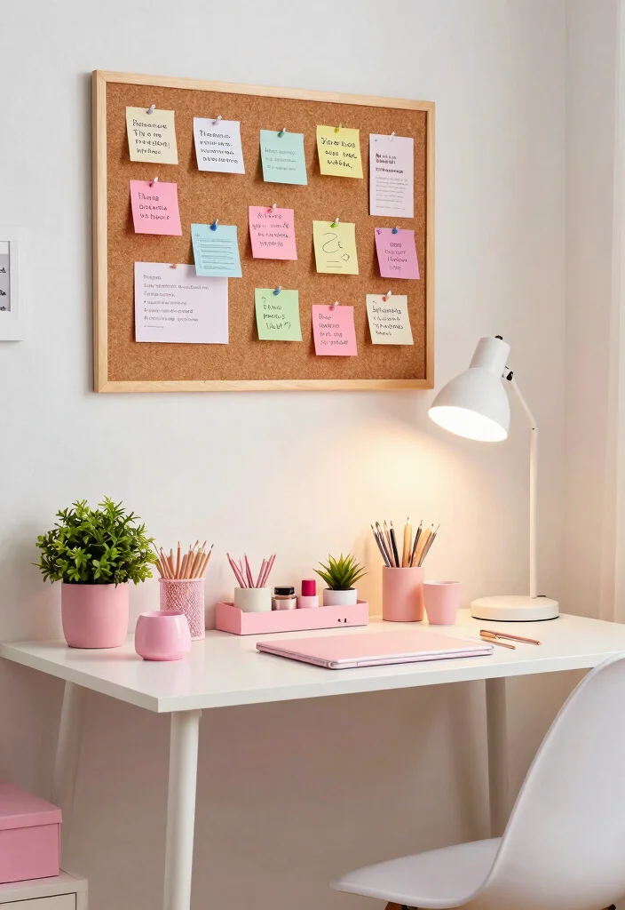 10 Dorm Room Ideas Pink with Soft Warm Touches 10. Creative Study Space 0