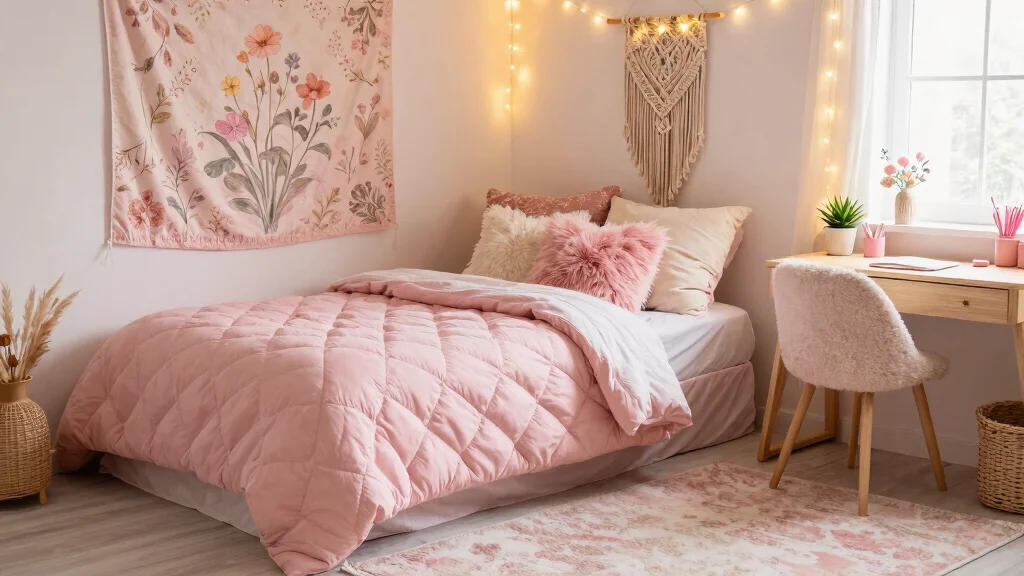 10 Dorm Room Ideas Pink with Soft Warm Touches