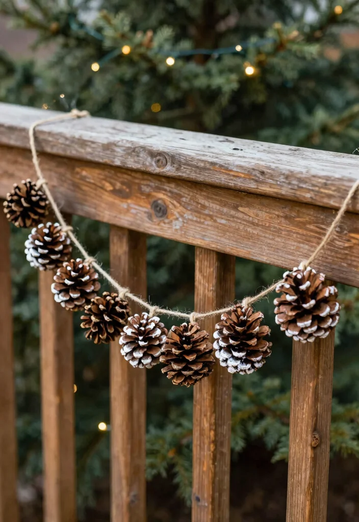 10 Front Porch Christmas Decor Ideas DIY on a Budget 1 10 Front Porch Christmas Decor Ideas DIY on a Budget 1. Rustic Pinecone Garland 0