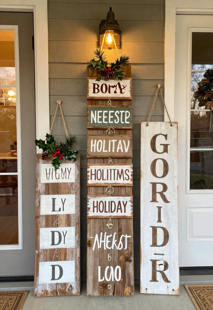 10 Front Porch Christmas Decor Ideas DIY on a Budget 37 10 Front Porch Christmas Decor Ideas DIY on a Budget 7. DIY Christmas Signs 0