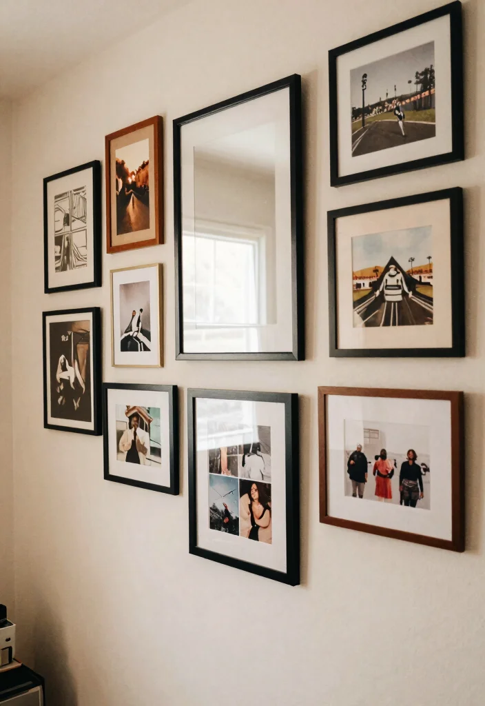 10 Girly Dorm Room Ideas with Soft Feminine Style 5. Chic Wall Art 0