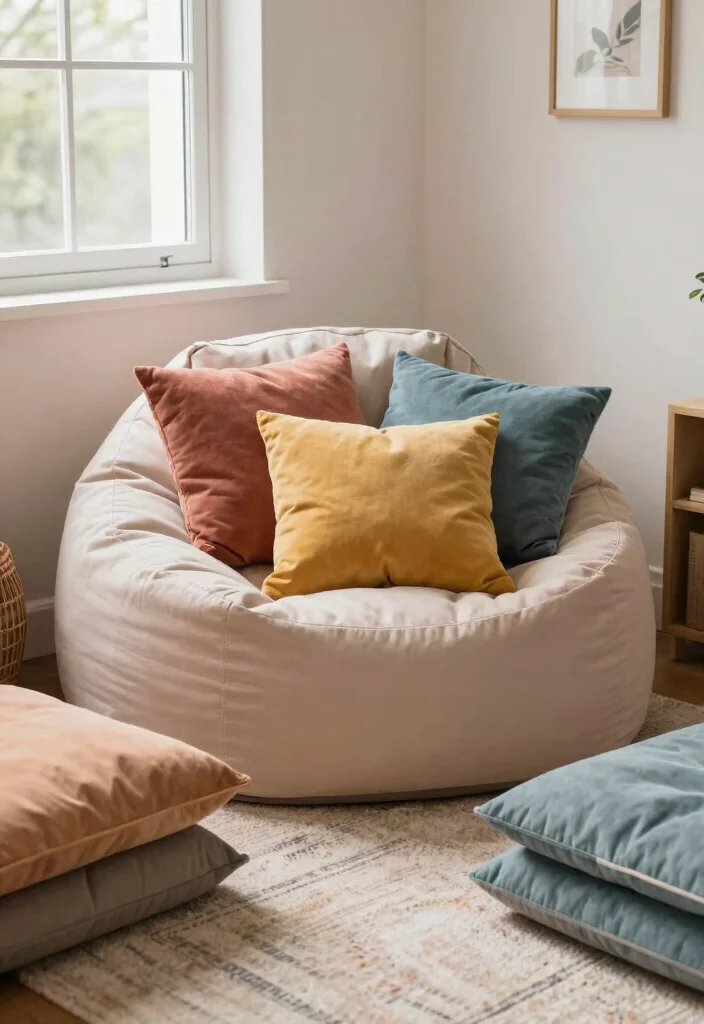 10 Girly Dorm Room Ideas with Soft Feminine Style 9. Cozy Seating with Style 0