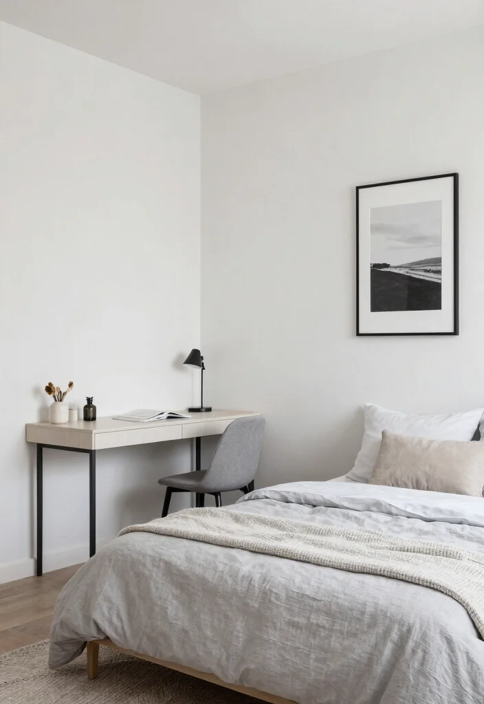 10 Guys Dorm Room Ideas That Feel Clean and Comfortable 1. Go for Neutral Tones 0