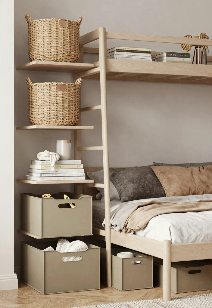 10 Guys Dorm Room Ideas That Feel Clean and Comfortable 5. Incorporate Stylish Storage Solutions 0