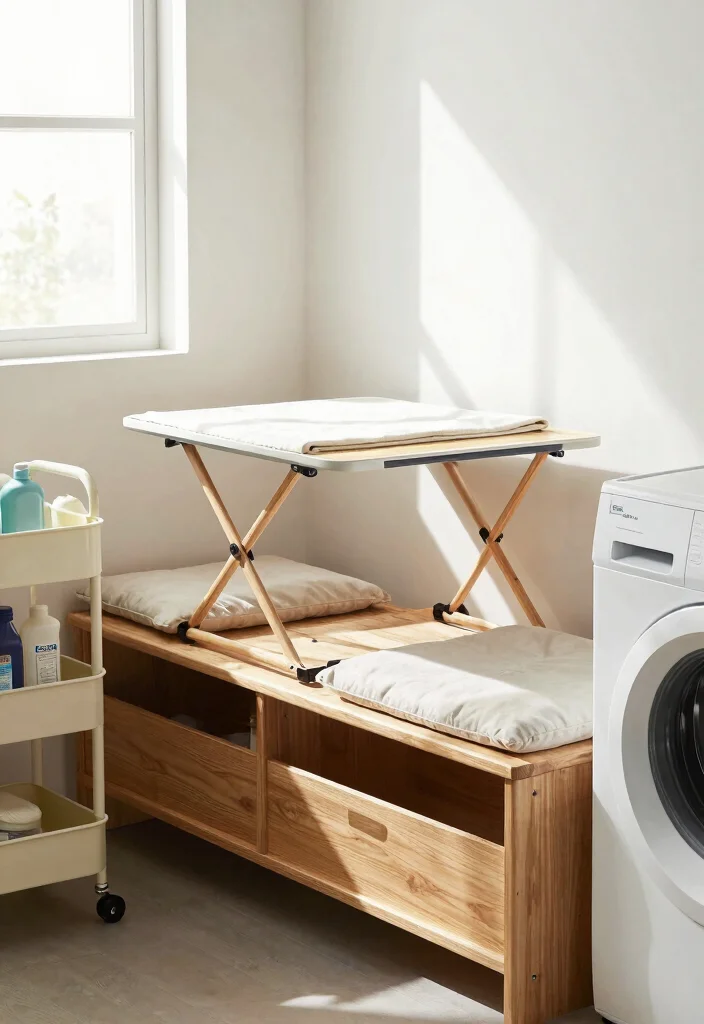 10 Laundry Room Ideas Small Space That Actually Work 2. Multifunctional Furniture 0