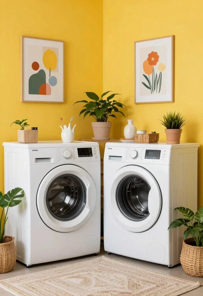 10 Laundry Room Ideas Small Space That Actually Work 7. Color and Decor 0
