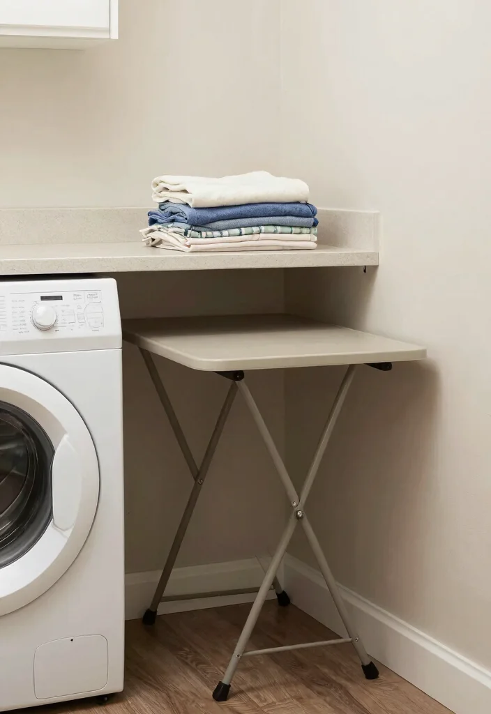 10 Laundry Room Ideas Small Space That Actually Work 8. Functional Folding Stations 0