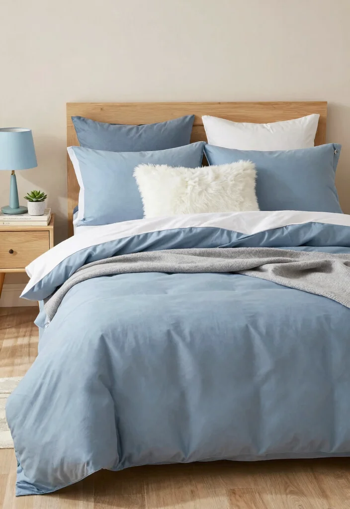 10 Light Blue Dorm Room Ideas for Fresh Calm Spaces 1. Soft Blue Bedding 0