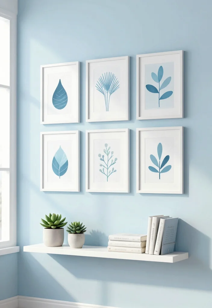 10 Light Blue Dorm Room Ideas for Fresh Calm Spaces 2. Minimalist Wall Decor 0