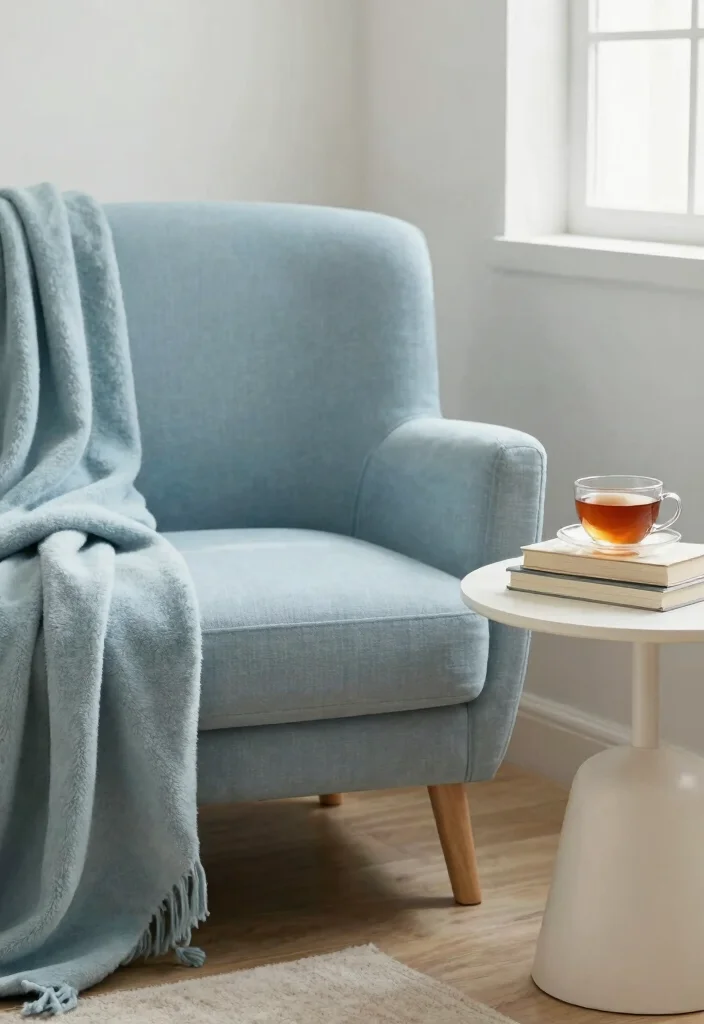 10 Light Blue Dorm Room Ideas for Fresh Calm Spaces 5. Accent Furniture in Light Blue 0