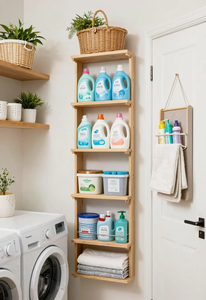 10 Narrow Laundry Room Ideas with Better Flow 1. Vertical Storage Solutions 0