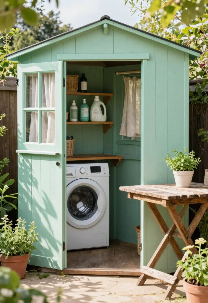 10 Outdoor Laundry Room Ideas Small Spaces Friendly 1 10 Outdoor Laundry Room Ideas Small Spaces Friendly 1. Repurposed Garden Shed 0