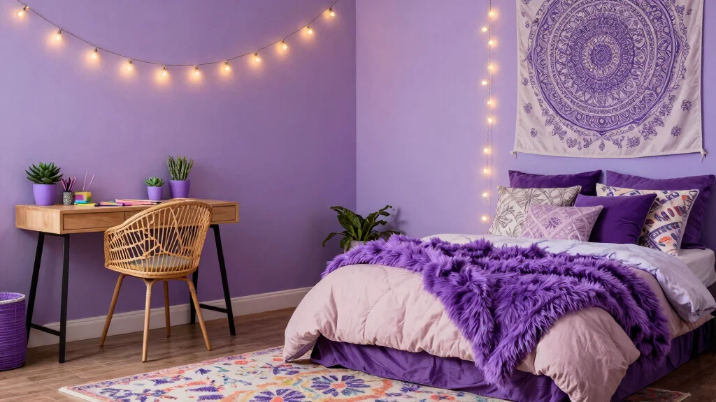10 Purple Dorm Room Ideas with Dreamy Personality