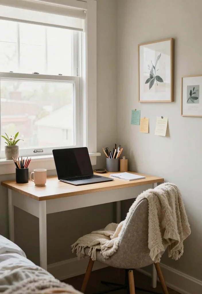 10 Single Dorm Room Ideas for Simple Organized Living 7. Create a Study Nook 0