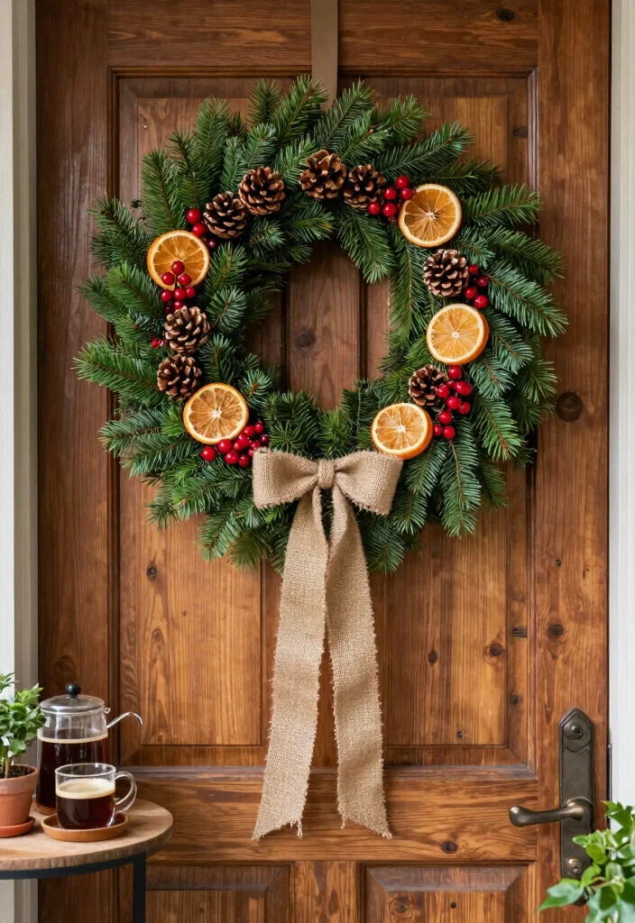 10 Small Front Porch Christmas Decor Ideas That Feel Magical 2. Festive Wreaths 0