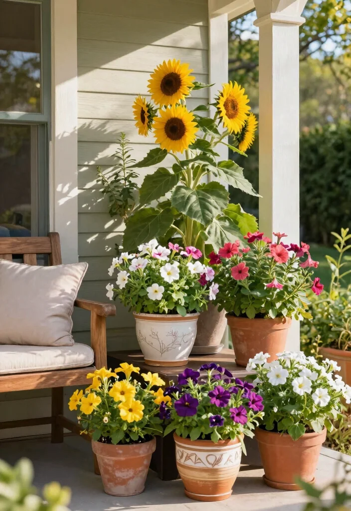 10 Small Front Porch Decorating Ideas with Big Visual Impact 4. Seasonal Plant Arrangements 0