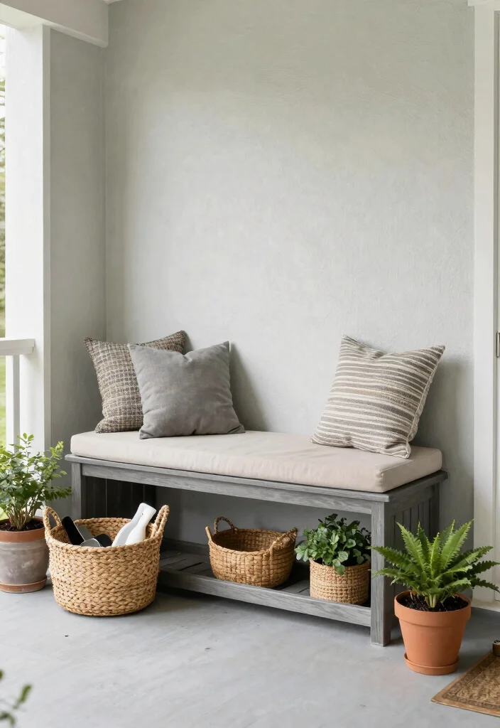 10 Small Front Porch Decorating Ideas with Big Visual Impact 6. Functional Storage Solutions 0
