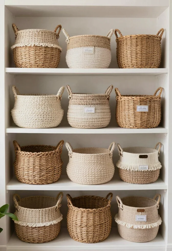 10 Stacked Laundry Room Ideas Small Spaces Friendly 6. Creative Use of Baskets 0