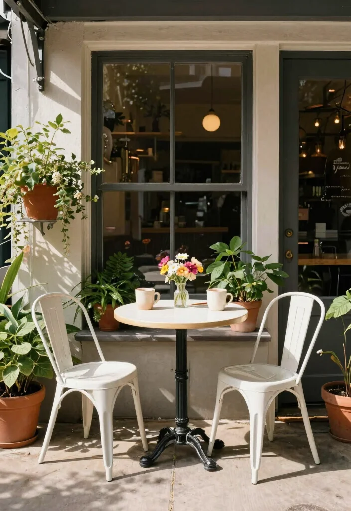 10 Tiny Front Porch Ideas That Still Feel Cozy 24 10 Tiny Front Porch Ideas That Still Feel Cozy 4. Compact Bistro Set for Dining 0