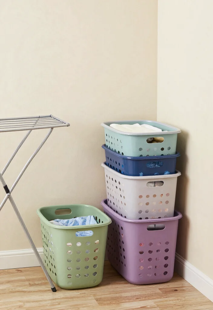 10 Triple Dorm Room Ideas That Stay Organized 9. Smart Laundry Solutions 0