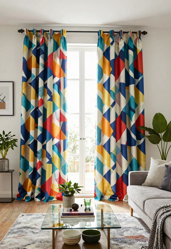 10 Unique Curtain Ideas That Make Windows Feel Custom 5. Fabric Printed Curtains 0