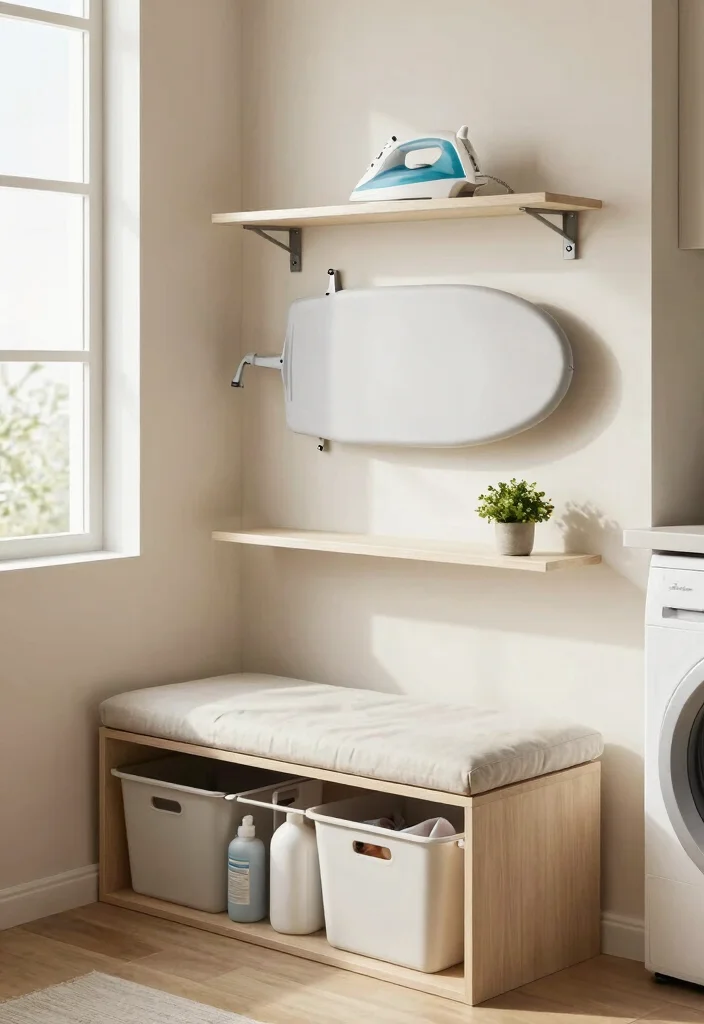 10 Very Small Laundry Room Ideas That Stay Functional 2. Add Multifunctional Furniture 0