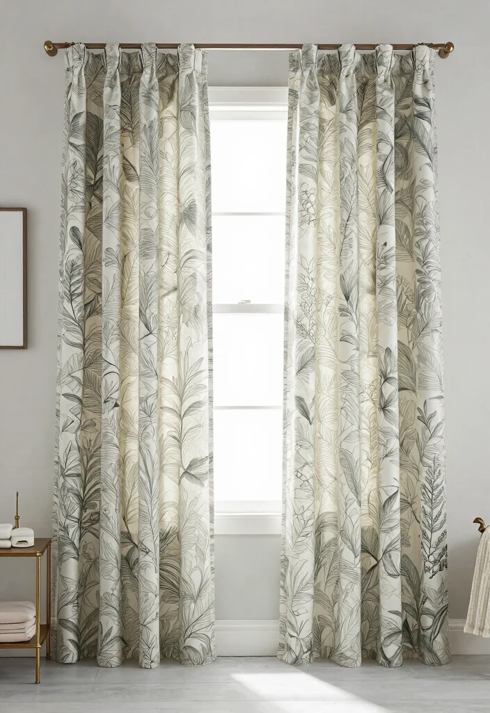 12 Bathroom Curtain Ideas That Feel Fresh Clean and Relaxing 12. Custom Curtains for Personal Touch 0