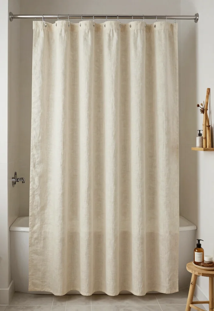 12 Bathroom Shower Curtain Ideas with Hotel Inspired Vibes 10. Eco Friendly Options for Sustainable Style 0