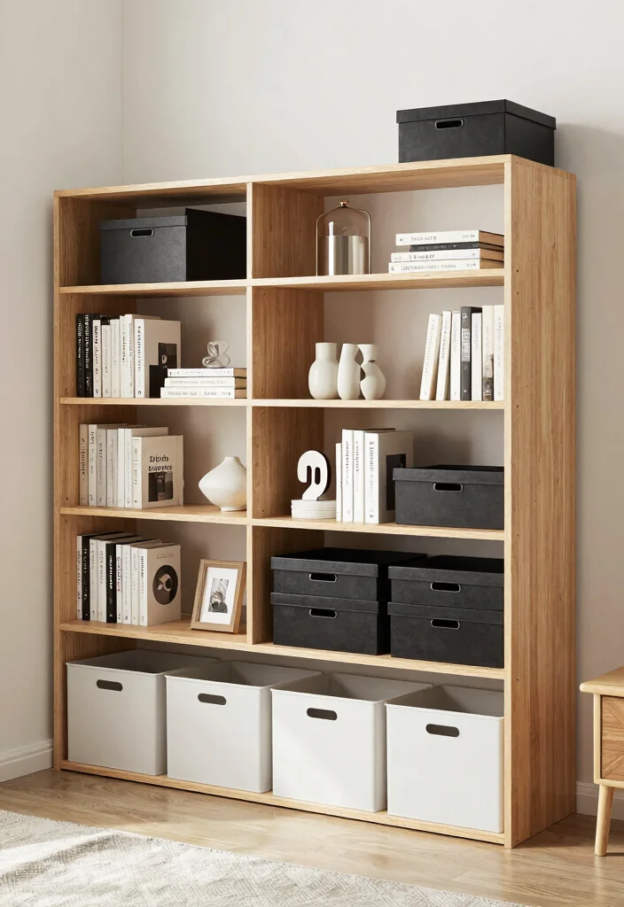12 Black and White Dorm Room Ideas with Modern Contrast 6. Modular Storage Solutions 0