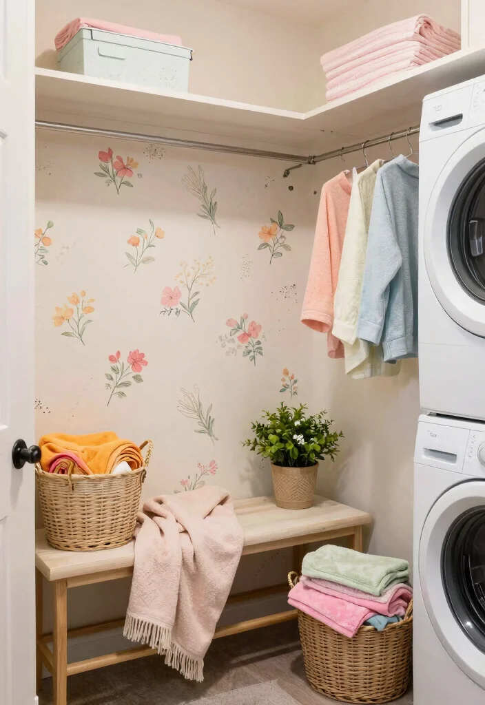12 Closet Laundry Room Ideas for Compact Living 12. Seasonal Decor for a Fresh Look 0