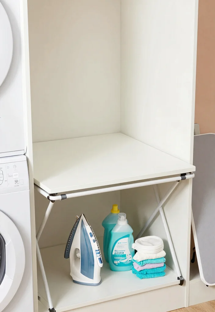 12 Closet Laundry Room Ideas for Compact Living 3. Folding Counter for Utility and Style 0