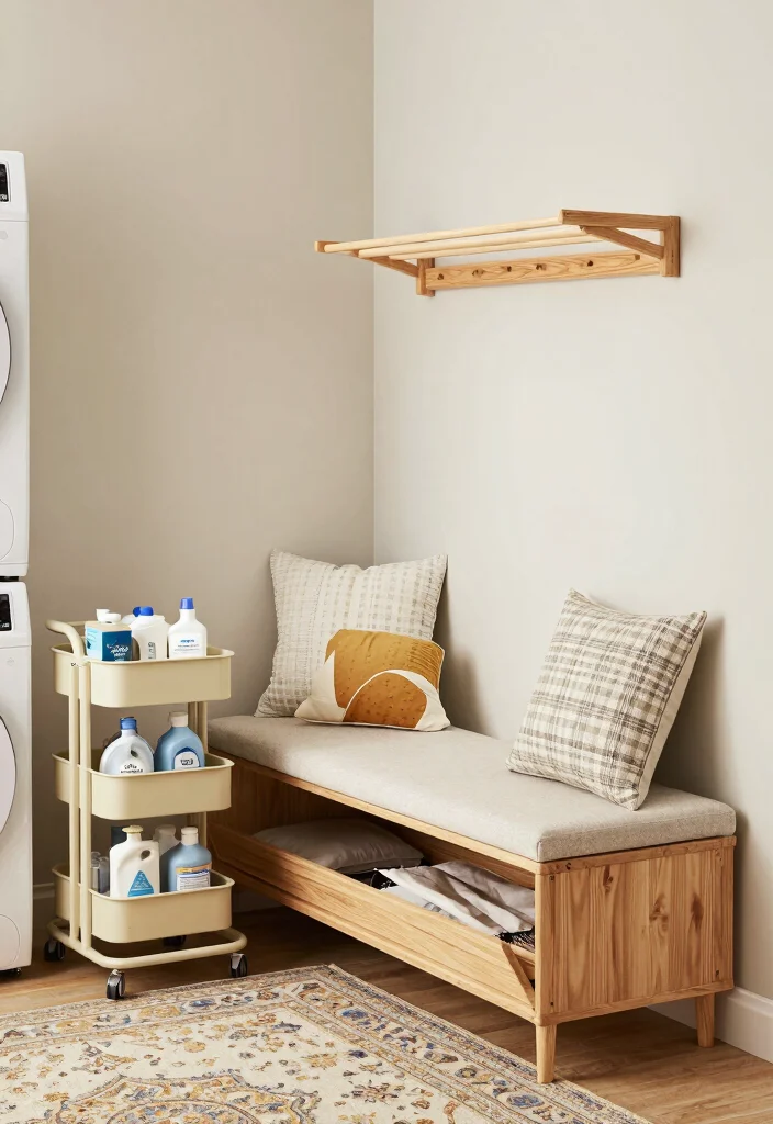 12 Closet Laundry Room Ideas for Compact Living 6. Multi functional Furniture Solutions 0