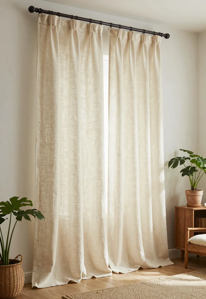 12 Curtain Hanging Ideas to Add Height and Visual Impact 12. Eco Friendly Fabrics 0
