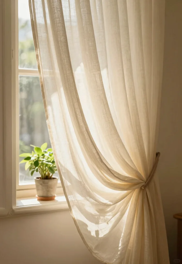 12 Door Curtain Ideas for Privacy Without Blocking Natural Light 1. Sheer Elegance with Lightweight Fabrics 0
