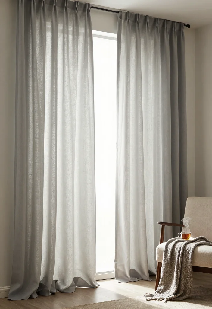 12 Door Curtain Ideas for Privacy Without Blocking Natural Light 3. Light Filtering Drapes for Added Control 0