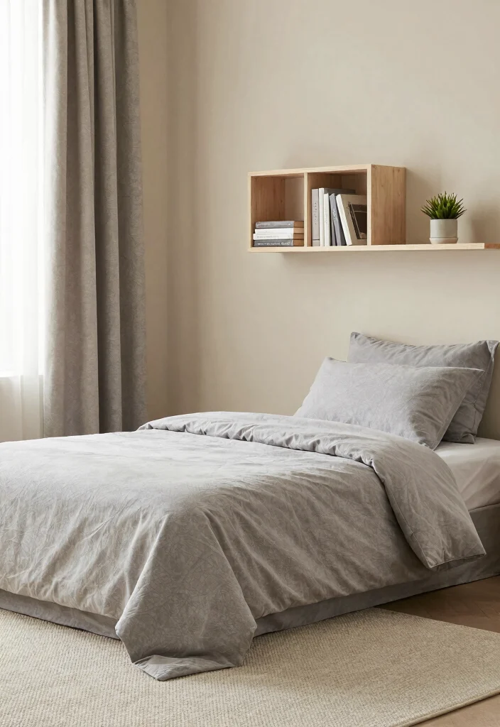 12 Dorm Room Ideas for Guys with Clean Simple Style 3. Neutral Toned Decor 0