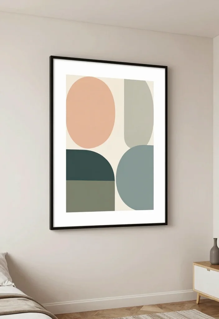 12 Dorm Room Ideas for Guys with Clean Simple Style 5. Wall Art without Clutter 0