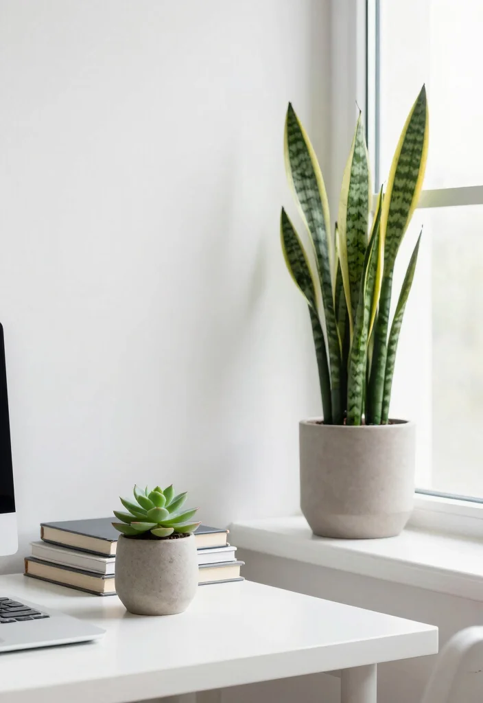 12 Dorm Room Ideas for Guys with Clean Simple Style 9. Personal Touches with Plants 0