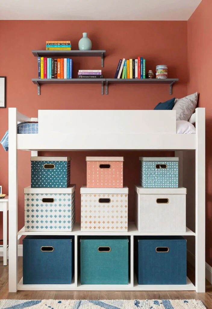 12 Dorm Room Ideas with Lofted Beds for More Floor Space 3. Stylish Storage Solutions 0