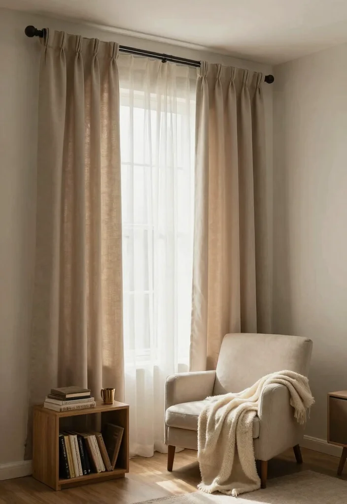 12 Double Curtain Rod Ideas for Layered Light and Privacy Control 6. Cozy Corner Nooks Maximizing Small Spaces 0